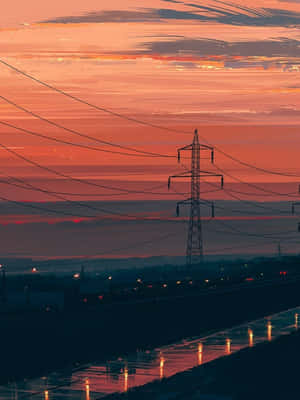 Captivating Sunset Painting Wallpaper