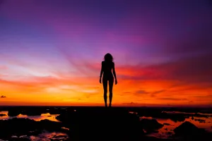 Captivating Sunset Silhouette Wallpaper