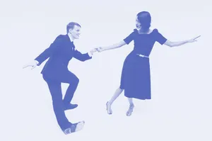 Captivating Swing Dance Performance Wallpaper