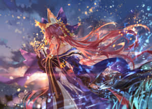 Captivating Tamamo No Mae In Fate Grand Order Fantasy Universe Wallpaper