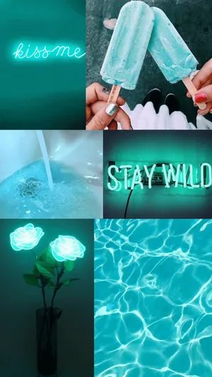 Captivating Teal Blue Waterscape Wallpaper