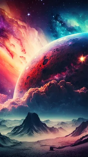 Captivating Trippy Sky At Dusk Wallpaper