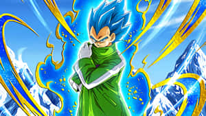 Captivating Vegeta Art: A Masterpiece Of Power And Intensity Wallpaper