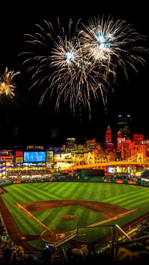 Captivating View Of A Baseball Stadium Wallpaper