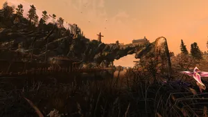 Captivating View Of Solitude In Skyrim Wallpaper