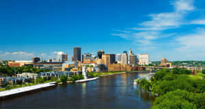 Captivating View Of The Saint Paul Skyline At Dusk Wallpaper