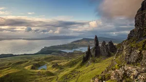 Captivating Vista: A Vibrant Cityscape At Sunset Wallpaper