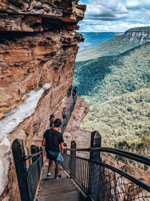 Captivating Vista Of The Blue Mountains Wallpaper