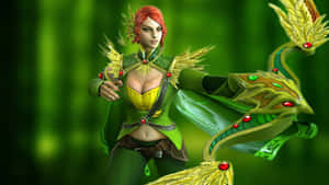 Captivating Windranger In Action Wallpaper