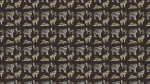 Captivating Wolf Pattern Wallpaper