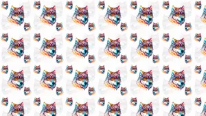 Captivating Wolf Pattern Wallpaper Wallpaper