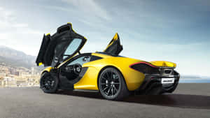 Captivating Yellow Sports Car Wallpaper Wallpaper