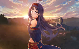 Captivating Yuuki Konno In Action Wallpaper