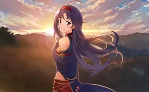 Captivating Yuuki Konno In Action Wallpaper