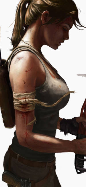 Capture The Adventure With Lara Croft's Latest Game On Iphone Wallpaper