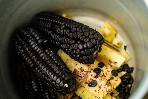 Capture The Beauty Of Vibrant Purple Corn! Wallpaper