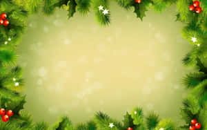 Capturing The Joy Of Christmas With Red And Green Wallpaper