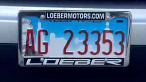 Car License Plate On A Stylish Vehicle Wallpaper