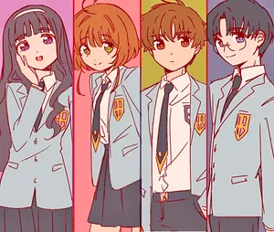 Cardcaptor Sakura Charactersin Uniforms Wallpaper