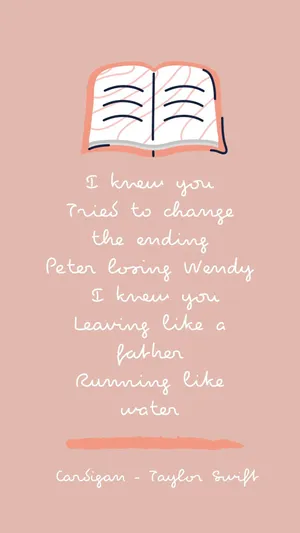 Cardigan Taylor Swift Lyrics Wallpaper