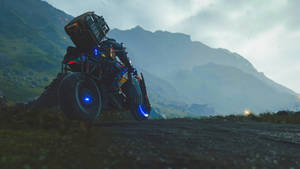 Cargo On Motorcycle Death Stranding 4k Wallpaper