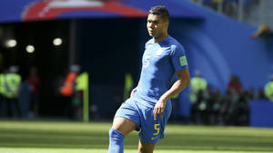 Carlos Casimiro Brazil Blue Clothes Playing Wallpaper