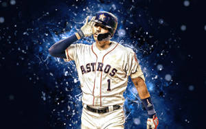 Carlos Correa Neon Lights Wallpaper