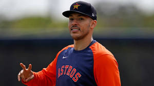 Carlos Correa Peace Pose Wallpaper