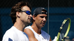 Carlos Moya With Rafael Nadal Wallpaper