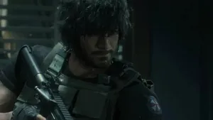 Carlos Oliveira Facing Danger In Resident Evil Wallpaper