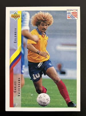 Carlos Valderrama Topps Football Card Wallpaper