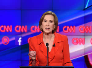 Carly Fiorina During Cnn Debate Wallpaper