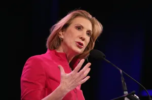Carly Fiorina Gesturing During Speech Wallpaper