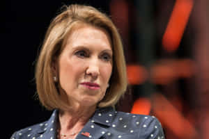 Carly Fiorina In White Dotted Coat Wallpaper