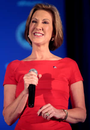 Carly Fiorina Smiling During Debate Wallpaper