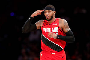 Carmelo Anthony Portland Hand Salute Wallpaper