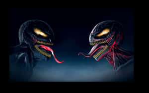 Carnage And Venom Face Off In Epic Battle Wallpaper