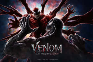 Carnage And Venom Locked In An Epic Battle Wallpaper