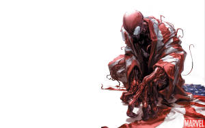 Carnage With Us Flag Wallpaper