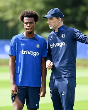 Carney Chukwuemeka With Thomas Tuchel Wallpaper