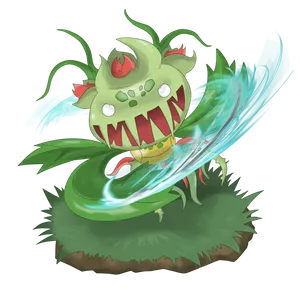 Carnivine Using Vine Whip Wallpaper