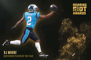 Carolina Panthers Dj Moore Number 2 Wallpaper