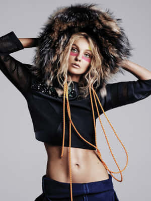 Caroline Trentini Showcasing Elegant Fashion Style Wallpaper