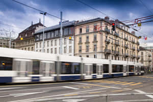 Carouge_ Tram_ Motion_ Blur Wallpaper