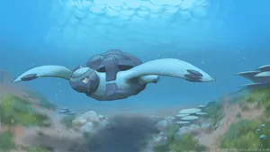 Carracosta Swimming Underwater Wallpaper