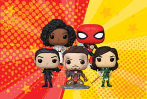 Carrying Their Weight: A Variety Of Iron Man Pop Figures Wallpaper