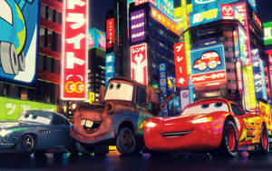 Cars 2 Tokyo Streets Wallpaper