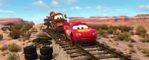 Cars 3 - A Train On The Tracks Wallpaper