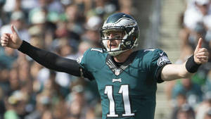 Carson Wentz Eagles Quarterback Wallpaper