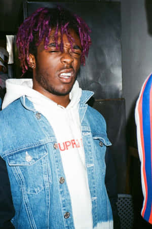 Carti Pfp With Purple Hair Wallpaper